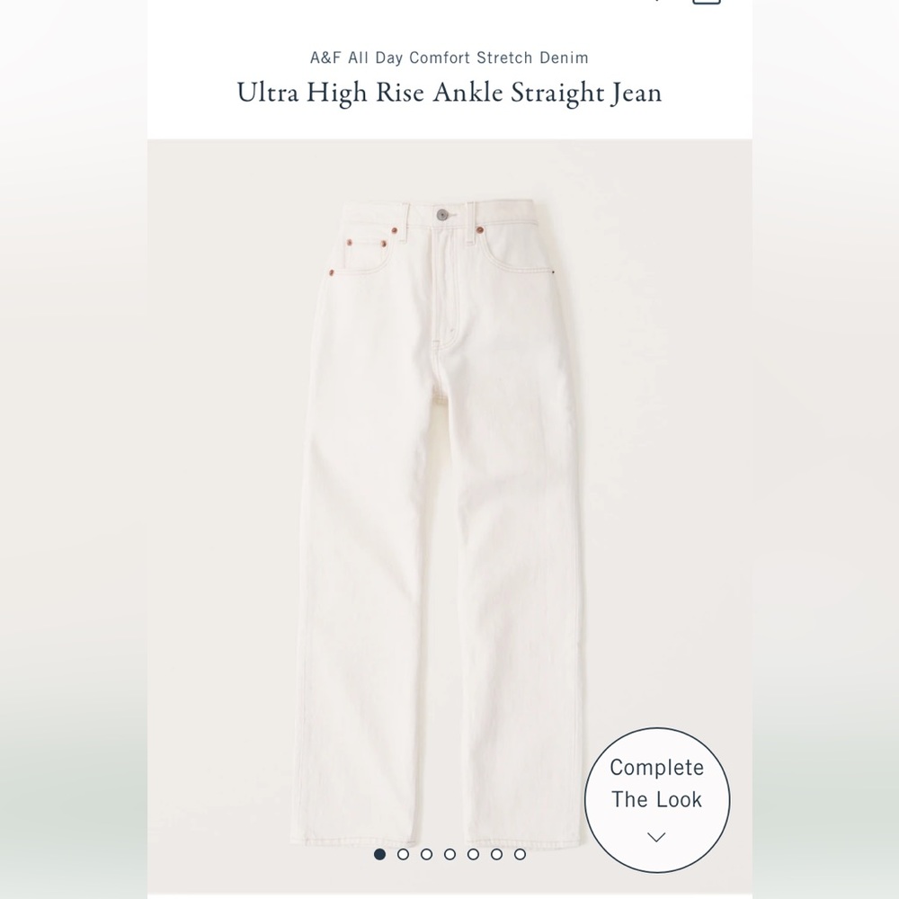 Abercrombie ankle straight jean 28